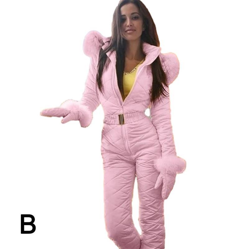 Women's Jackets Winter Jacket Ski Suit Women Thick Snowboard Skisuit Outdoor Sports Zipper Warm