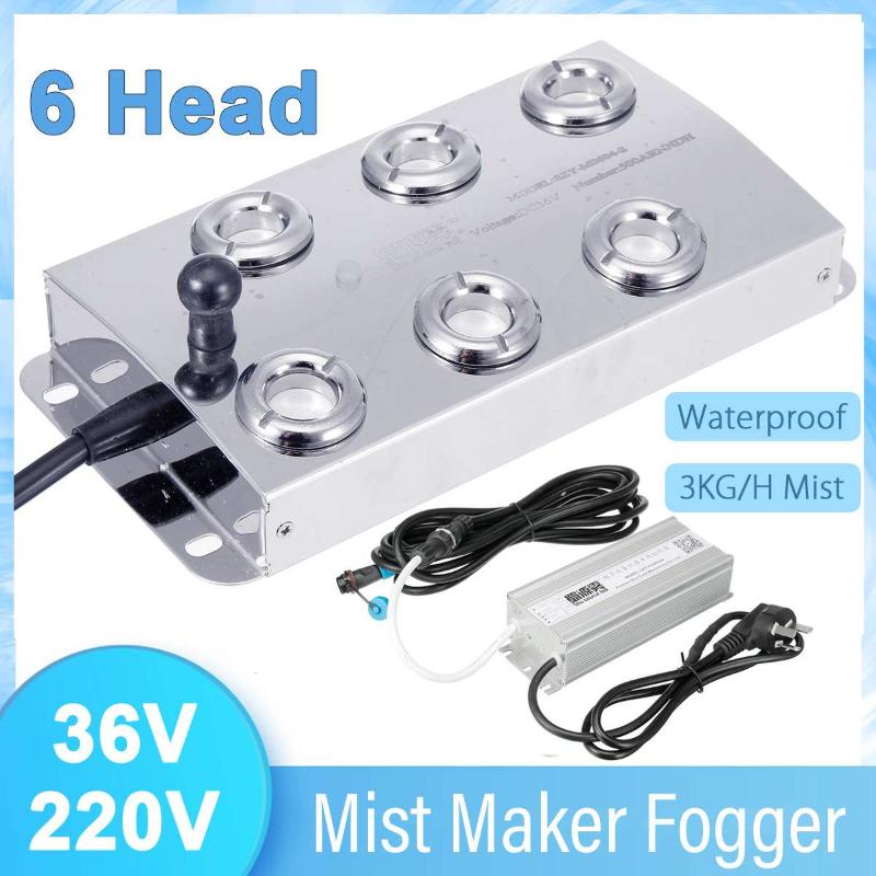 Humidifiers 6 Head DC 36V Ultrasonic Atomizer Industrial Humidifier Fog Machine 3Kg/H Mist Maker Fogger For Mushroom
Humidifiers 6 Head DC 36V Ultrasonic Atomizer Industrial Humidifier Fog Machine 3Kg/H Mist Maker Fogger For Mushroom