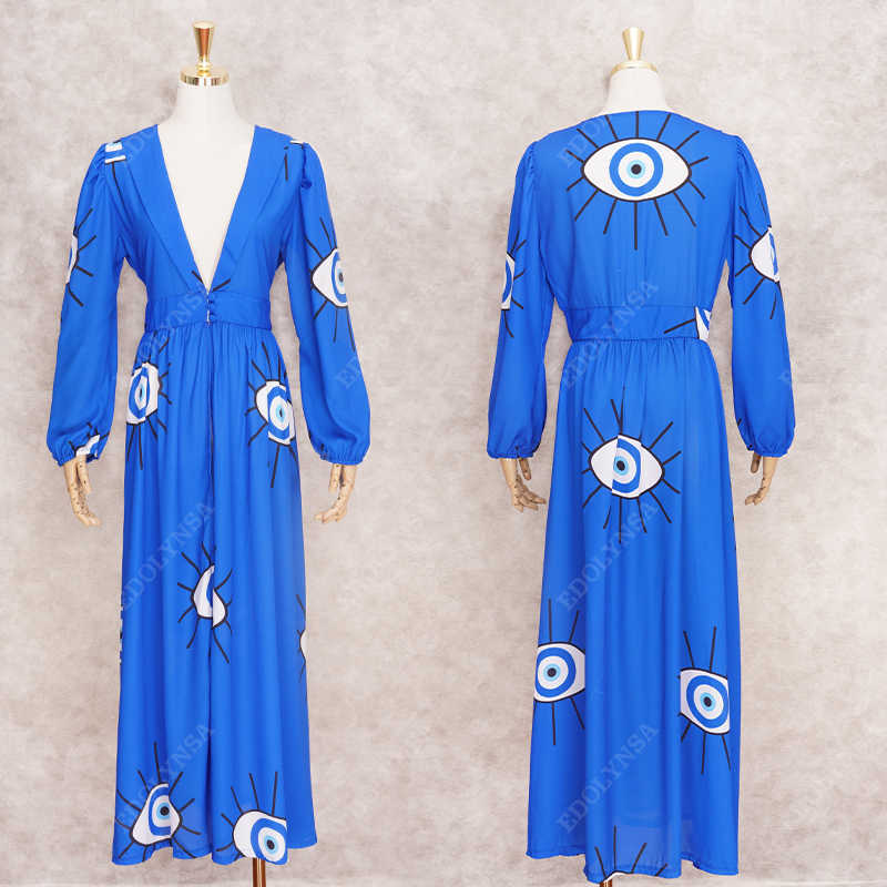 Wrinkle-Free Chiffon Tunic Beach Cover-Up - Blue Eyes, Comfortable Fabric, Sexy, Swimsuit Cover Up