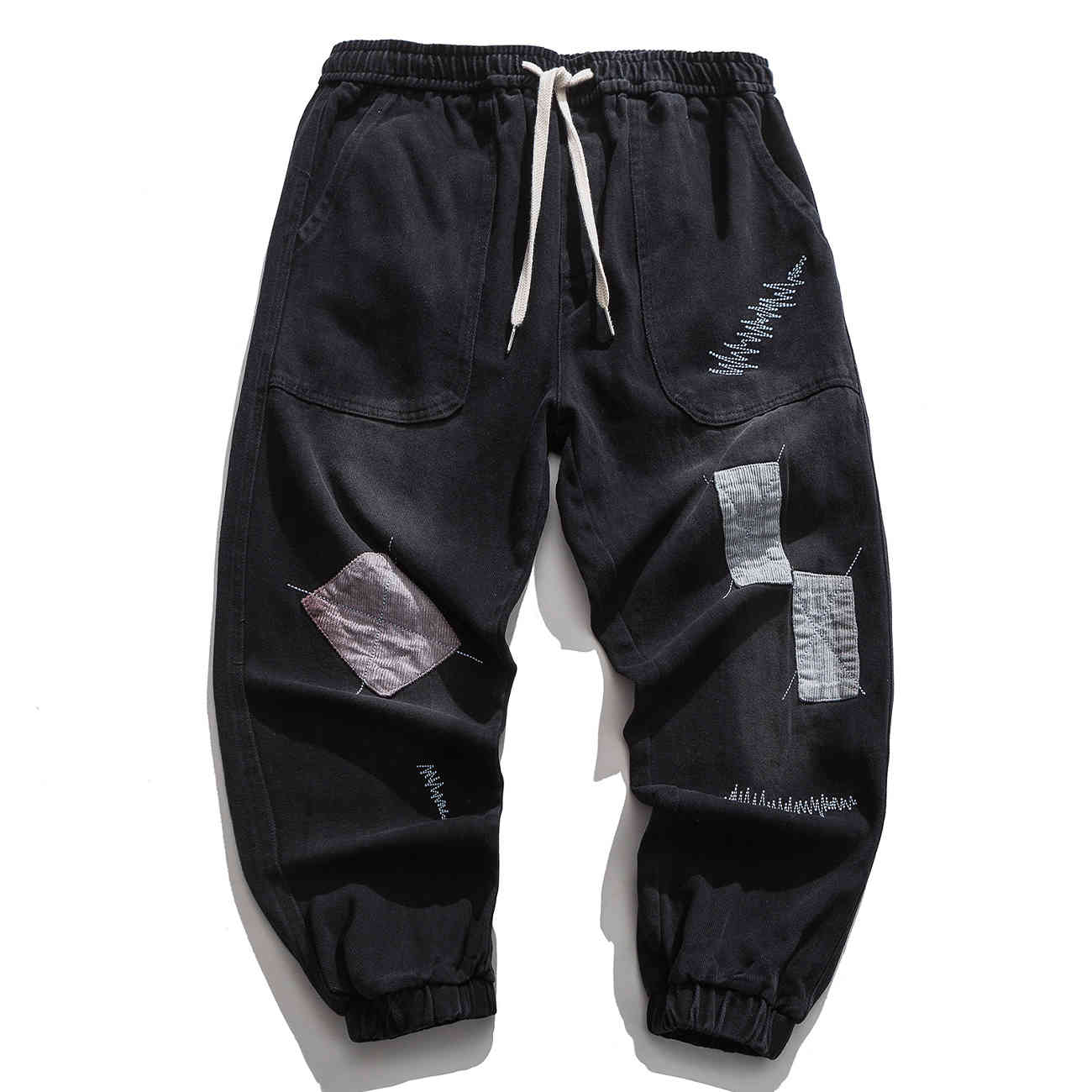 Creative Patchwork Print Denim Jeans Loose Joggers Men Trousers Hip Hop Streetwear Elastic Waist Pant Man, Black
Creative Patchwork Print Denim Jeans Loose Joggers Men Trousers Hip Hop Streetwear Elastic Waist Pant Man, Black