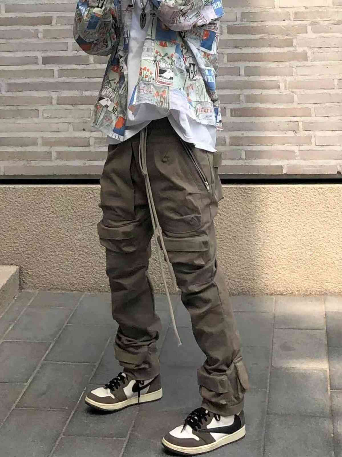 Grailz niche high street Multi Pocket functional tooling Travis Scott casual versatile men' and women' trendy pants XYM, Black
Grailz niche high street Multi Pocket functional tooling Travis Scott casual versatile men' and women' trendy pants XYM, Black