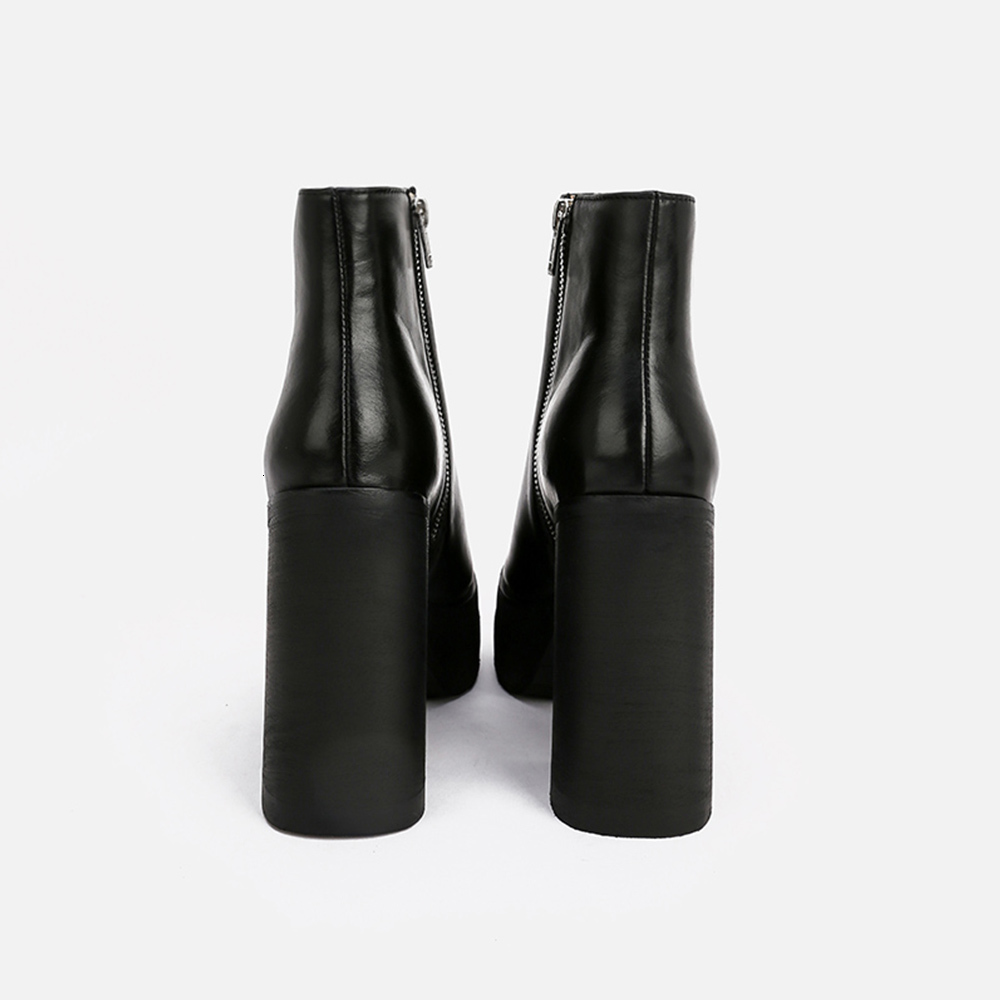 boots womans ankle black genuine leather round toe zipper 12cm high heels footwear elegant handmade platform shoes vgry
boots womans ankle black genuine leather round toe zipper 12cm high heels footwear elegant handmade platform shoes vgry