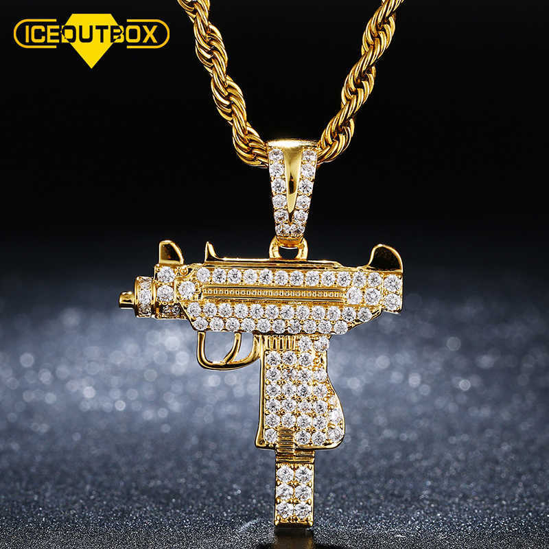 Cool Gothic Hip Hop UZI Kolye GUN Shape Pendant Necklace Gold Black Silver Color Army Style Male Chain Men Necklaces Jewelry X0707
Cool Gothic Hip Hop UZI Kolye GUN Shape Pendant Necklace Gold Black Silver Color Army Style Male Chain Men Necklaces Jewelry X0707