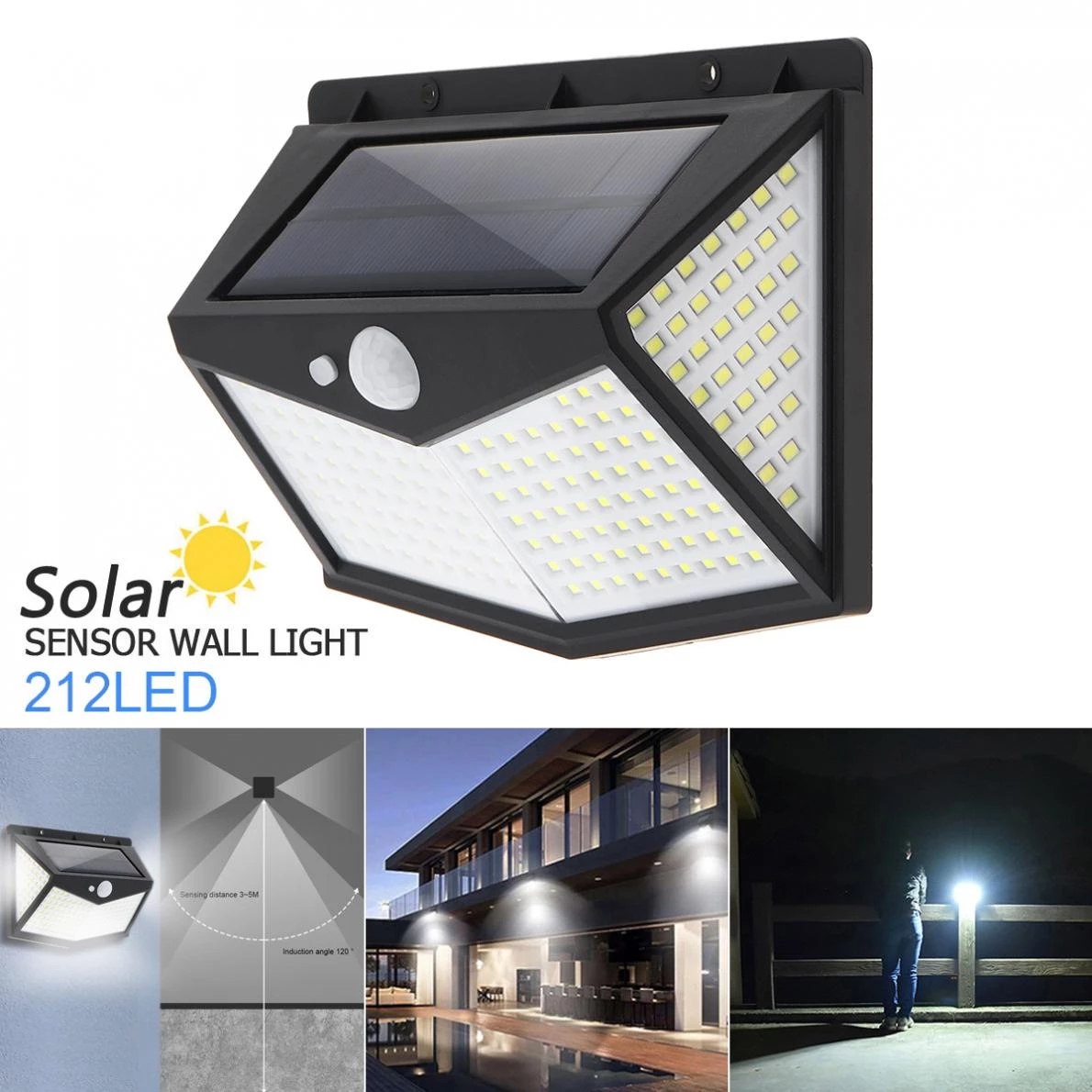 212 Leds Outdoor Led Solar Lights Waterproof Garden Led Lampen Wall Lamp Cold White Lantern For Fence Post
212 Leds Outdoor Led Solar Lights Waterproof Garden Led Lampen Wall Lamp Cold White Lantern For Fence Post