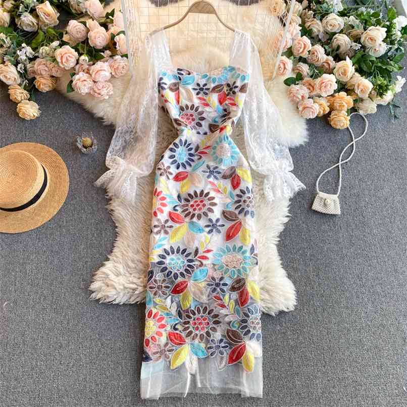 Women Luxury Embroidery Mesh Dress High Quality White Elegant Wedding Party Robe Female Puff Sleeve Lace Patchwork Long 210602
Women Luxury Embroidery Mesh Dress High Quality White Elegant Wedding Party Robe Female Puff Sleeve Lace Patchwork Long 210602