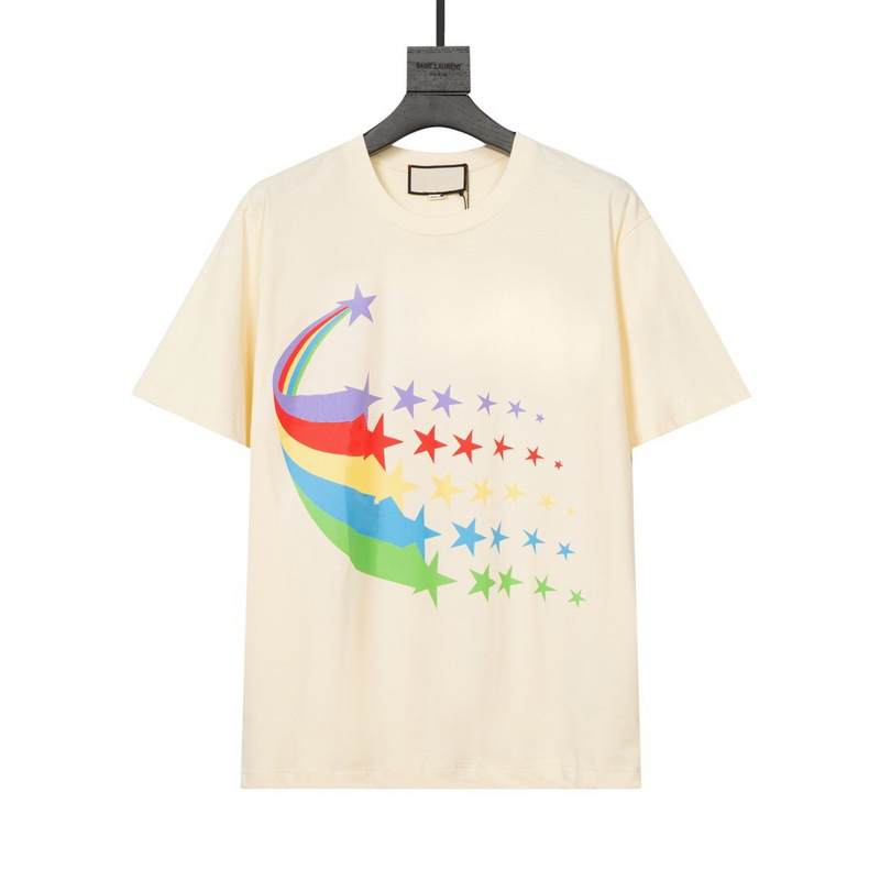 2021 Spring Summer Europe Italy Multicolor Stars Pattern Tee t shirt Women Street Casual cotton Fashion Tshirt, White;black
2021 Spring Summer Europe Italy Multicolor Stars Pattern Tee t shirt Women Street Casual cotton Fashion Tshirt, White;black