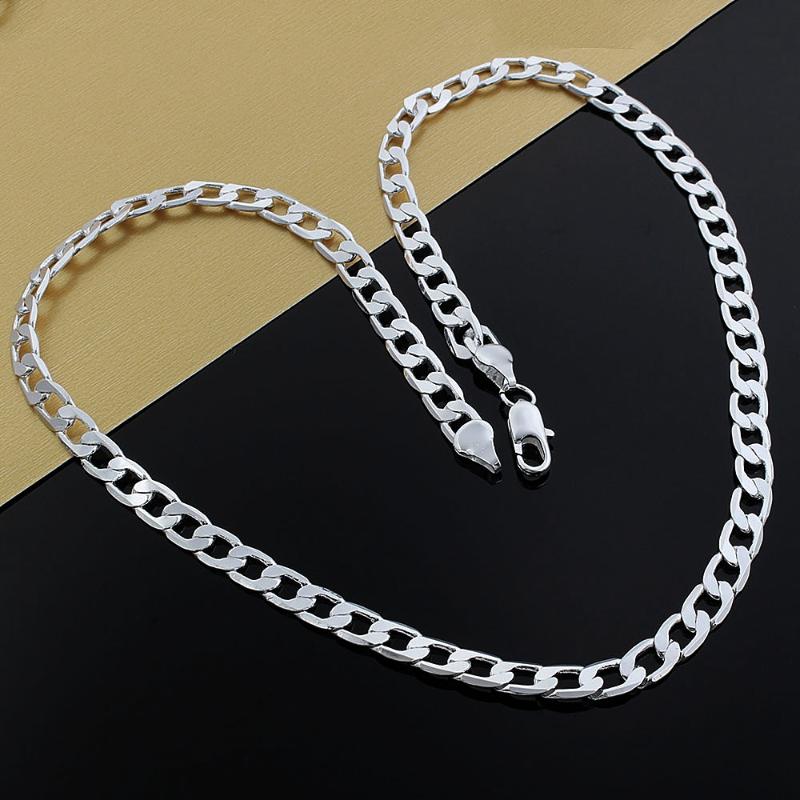 Chains BAYTTLING 925 Sterling Silver 8MM Full Sideways Chain 16/18/20/22/24 Inch Necklace For Women Men Fashion Jewelry Gift
Chains BAYTTLING 925 Sterling Silver 8MM Full Sideways Chain 16/18/20/22/24 Inch Necklace For Women Men Fashion Jewelry Gift