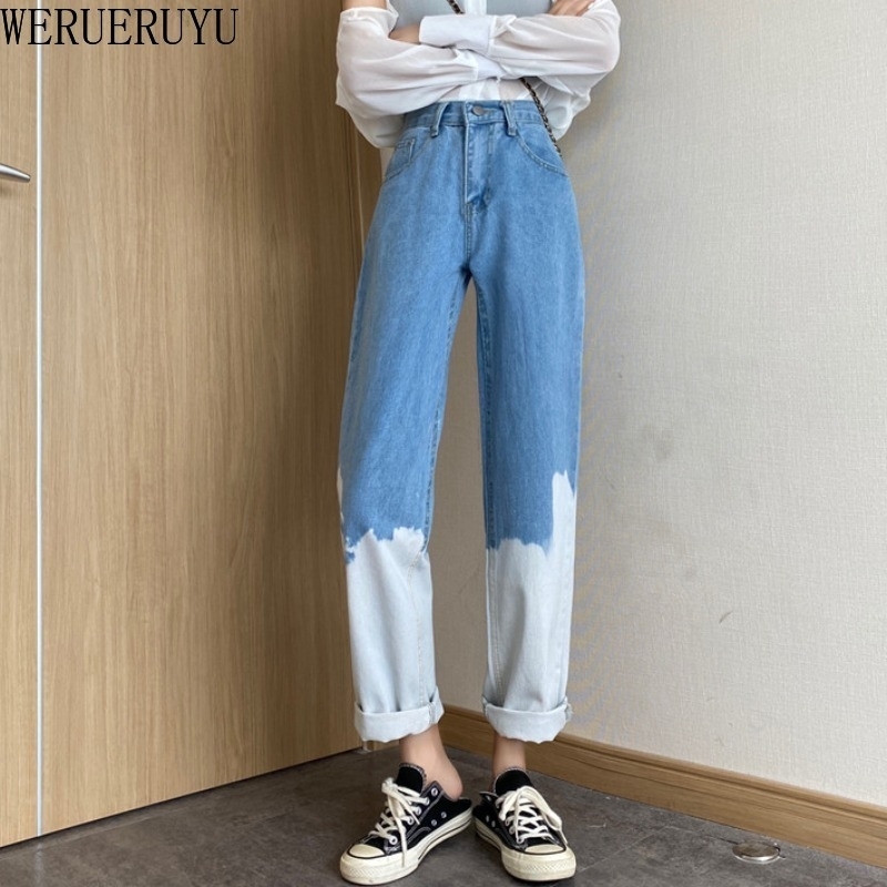 WERUERUYU Vintage Denim Pants Women Wide-leg Jeans Woman High Waist Autumn Winter Denim Trousers Streetwear Korean Style 210608, Photo color
WERUERUYU Vintage Denim Pants Women Wide-leg Jeans Woman High Waist Autumn Winter Denim Trousers Streetwear Korean Style 210608, Photo color