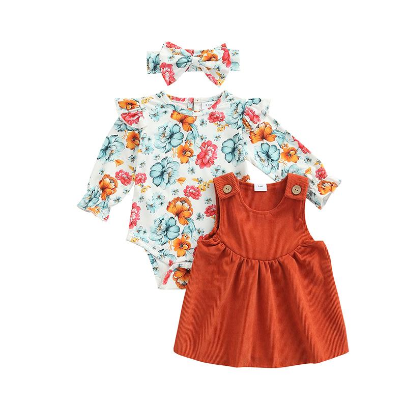 Clothing Sets Toddler Born Baby Clothes Girls Romper Set Flower Kids Corduroy Dress With Bowknot Hairband Children's, White
Clothing Sets Toddler Born Baby Clothes Girls Romper Set Flower Kids Corduroy Dress With Bowknot Hairband Children's, White