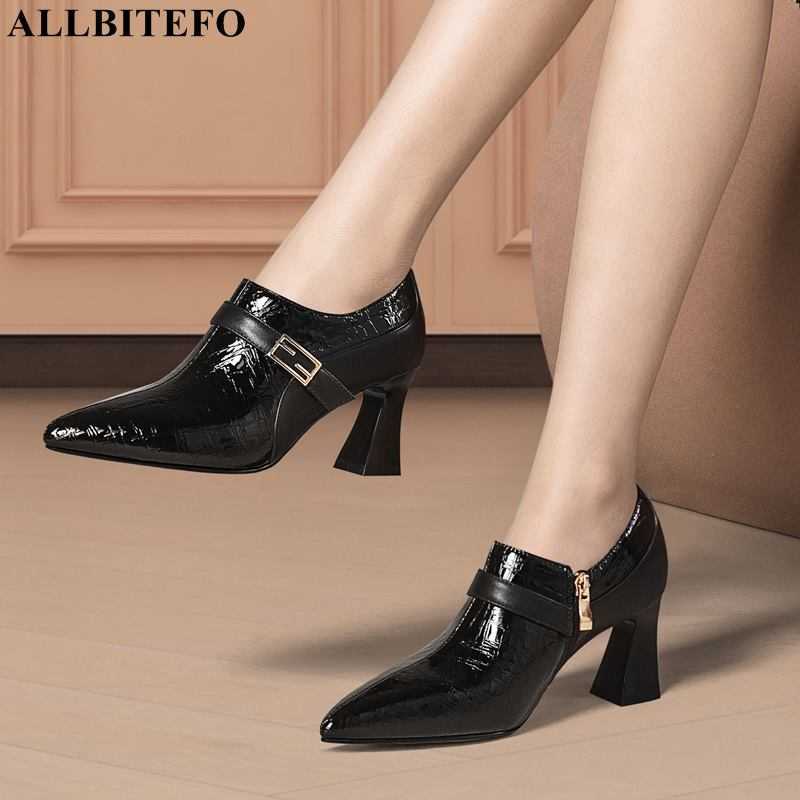 ALLBITEFO pointed toe real genuine leather high heels thick heel fashion leisure women pumps high heel shoes simple basic shoes 210611, As picture
ALLBITEFO pointed toe real genuine leather high heels thick heel fashion leisure women pumps high heel shoes simple basic shoes 210611, As picture