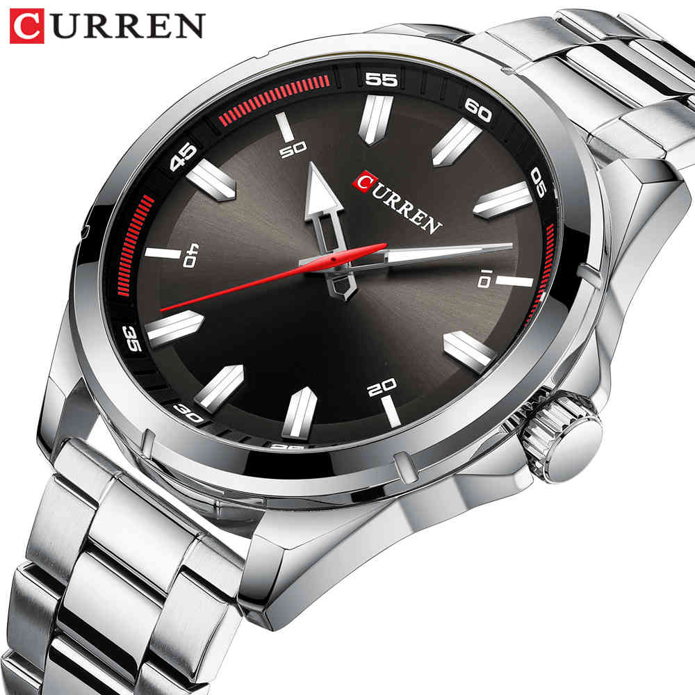 Top brand CURREN men quartz watch mens fashionl business wristwatches full steel waterproof male casual clock Relogio Masculino 210517, Silver black
Top brand CURREN men quartz watch mens fashionl business wristwatches full steel waterproof male casual clock Relogio Masculino 210517, Silver black
