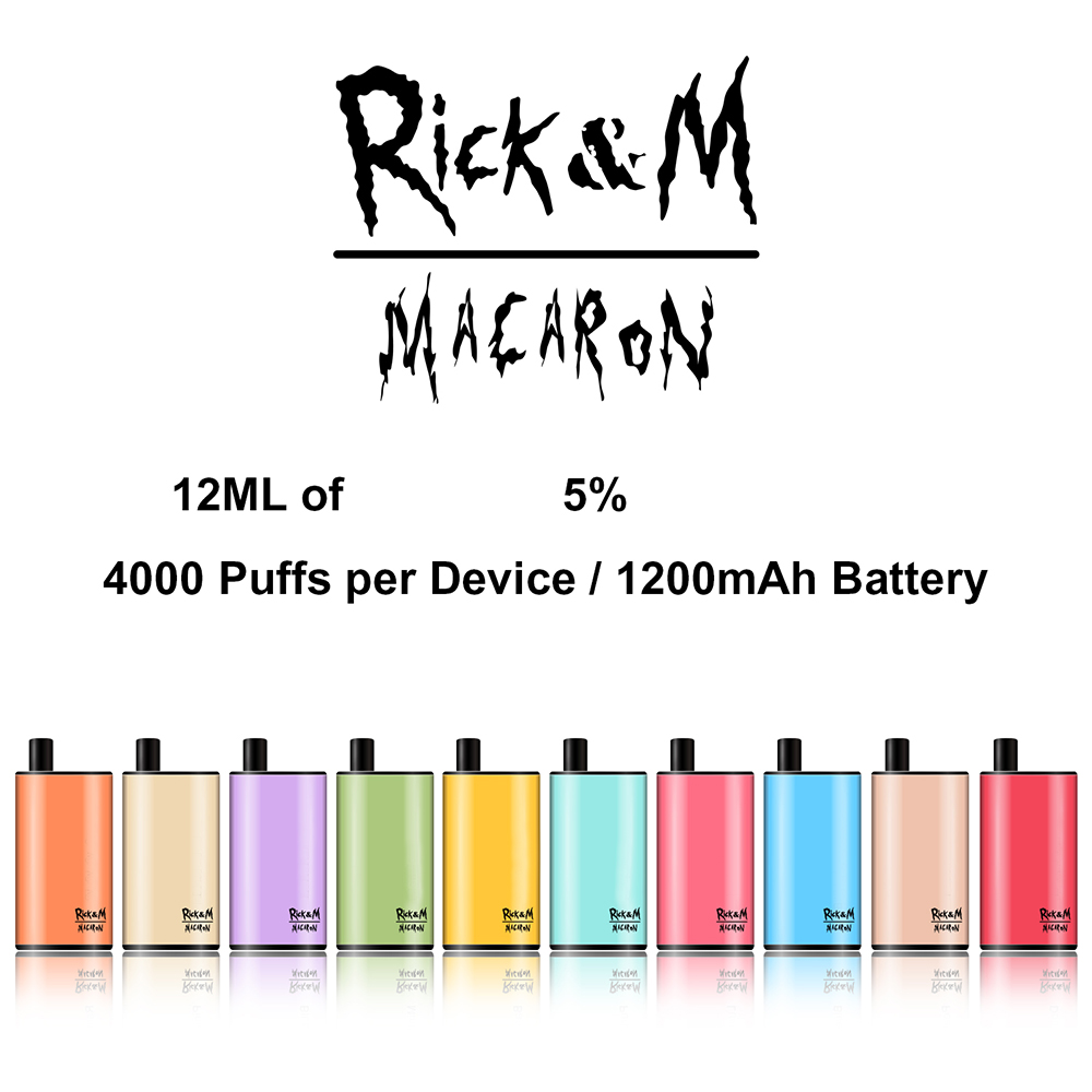 Hottest RICKM MACARON 4000 Puffs Disposable Electronic Cigarettes Device Kit 12ml 1200mAh Battery Vape vs EXTRA ULTRA INFINIY
Hottest RICKM MACARON 4000 Puffs Disposable Electronic Cigarettes Device Kit 12ml 1200mAh Battery Vape vs EXTRA ULTRA INFINIY