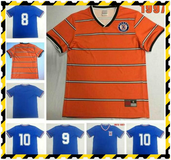 CRUZ AZUL 1973-1974 retro soccer jerseys home blue 1997 vintage classic football shirt top quality, Purple
CRUZ AZUL 1973-1974 retro soccer jerseys home blue 1997 vintage classic football shirt top quality, Purple