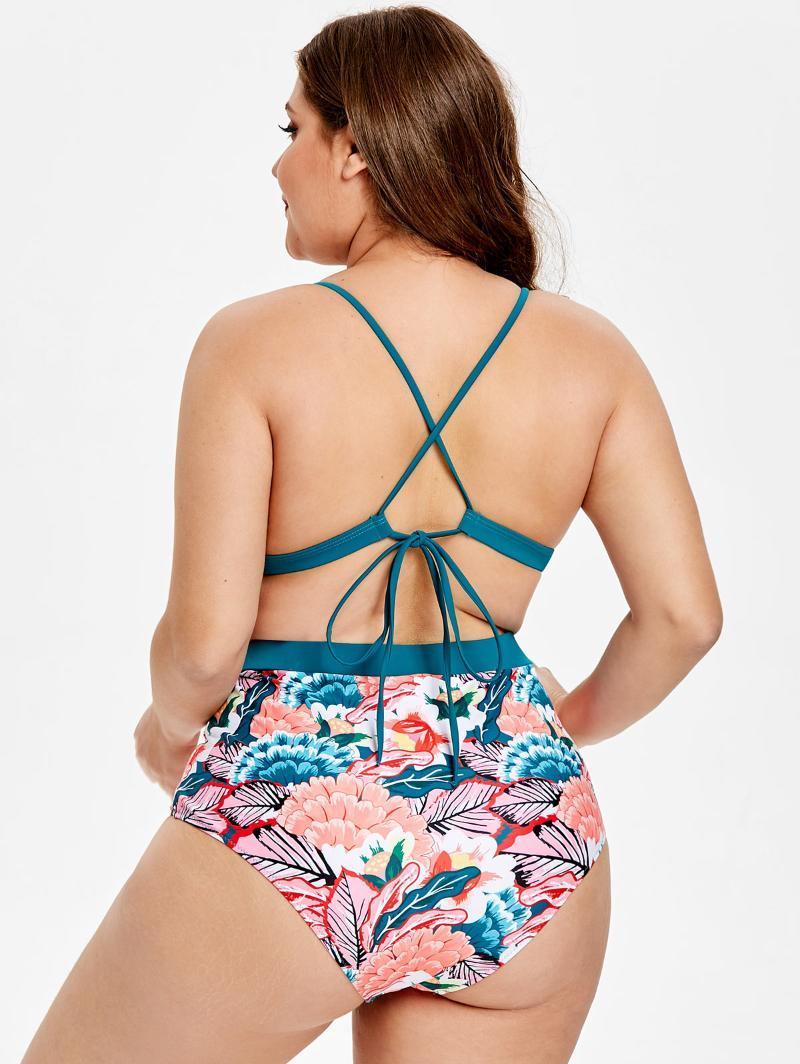 Women's Swimwear Flower Print Swimsuit Women Cross Plus Size High Waist Two Pieces Padded Sexy Bikini Set 2021 Biquini, Dark green
Women's Swimwear Flower Print Swimsuit Women Cross Plus Size High Waist Two Pieces Padded Sexy Bikini Set 2021 Biquini, Dark green