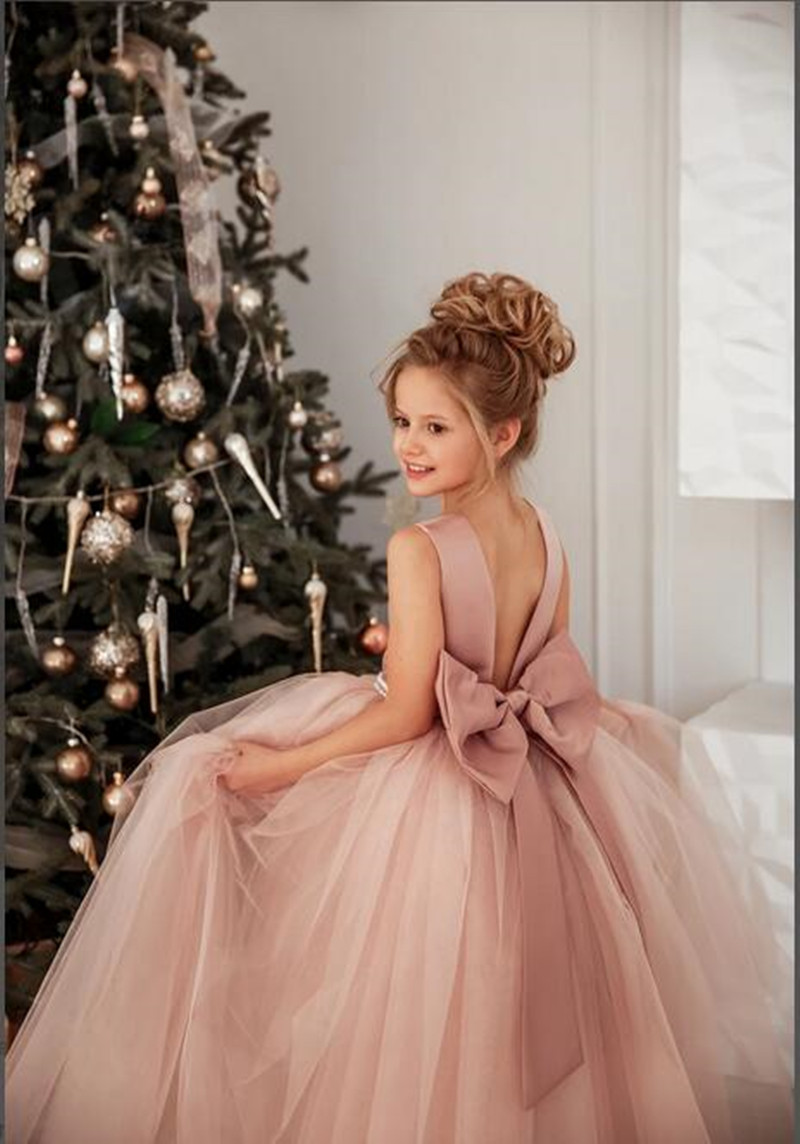 Jewel Neck Party Dress For Kids Girl Blush Flower Satin Princess Boho Birthday Gowns With Bow, Purple
Jewel Neck Party Dress For Kids Girl Blush Flower Satin Princess Boho Birthday Gowns With Bow, Purple