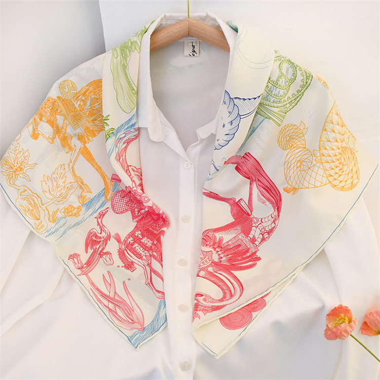 Manual Hand Rolled Twill Silk Scarf Women Mythical Beast Square Scarves Echarpes Foulards Femme Wrap Bandana Hijab 90CM*90cm
Manual Hand Rolled Twill Silk Scarf Women Mythical Beast Square Scarves Echarpes Foulards Femme Wrap Bandana Hijab 90CM*90cm