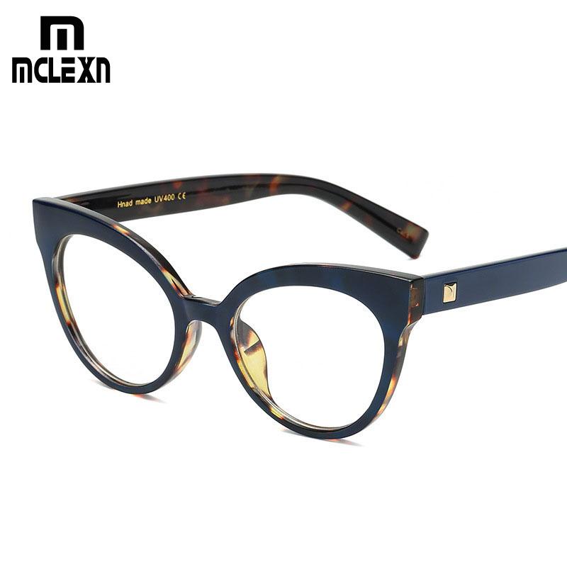 Fashion Sunglasses Frames MCLEXN Reading Glasses Optical Women Ultra Light Clear, Black
Fashion Sunglasses Frames MCLEXN Reading Glasses Optical Women Ultra Light Clear, Black