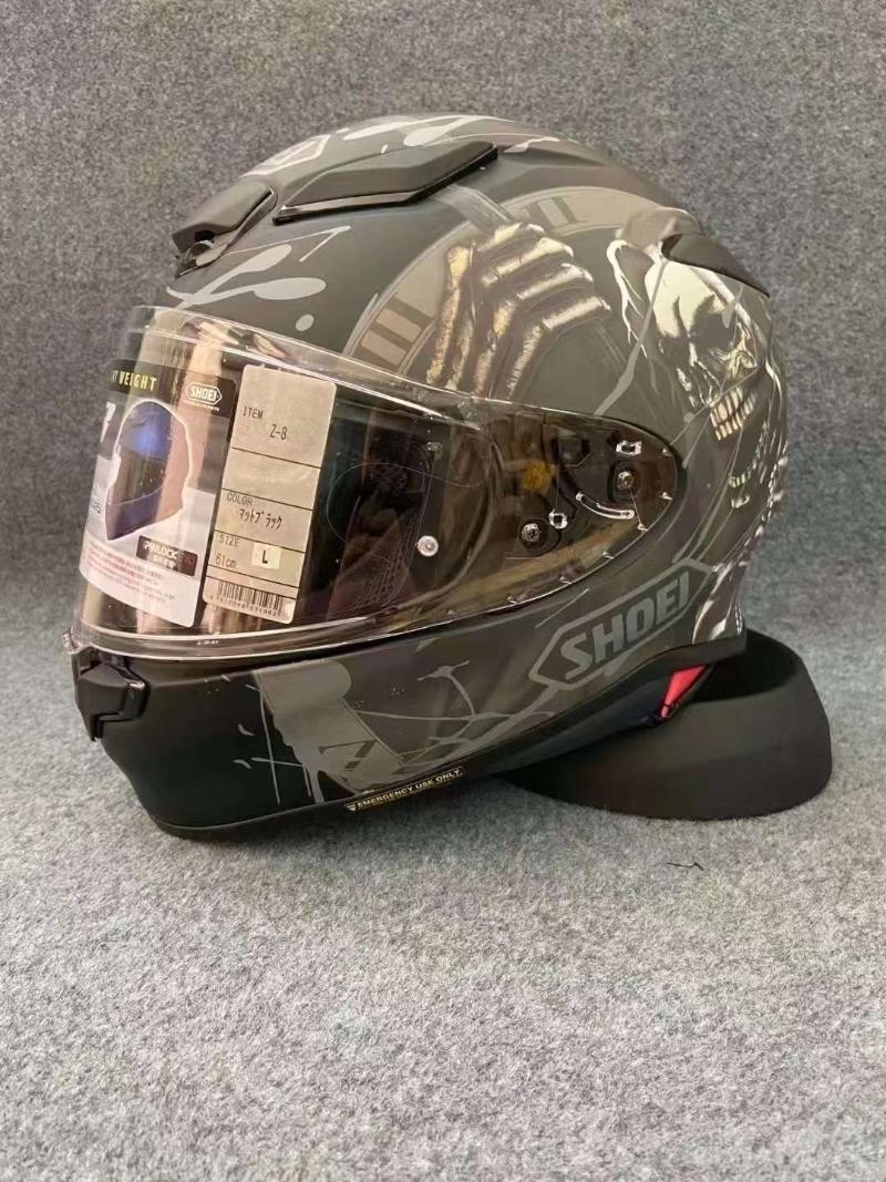 

Motorcycle Helmets Full Face Helmet SHOEI Z8 RF-1400 FAUST TC-5 Riding Motocross Racing Motobike Helmet-Matte Black, Clear visor