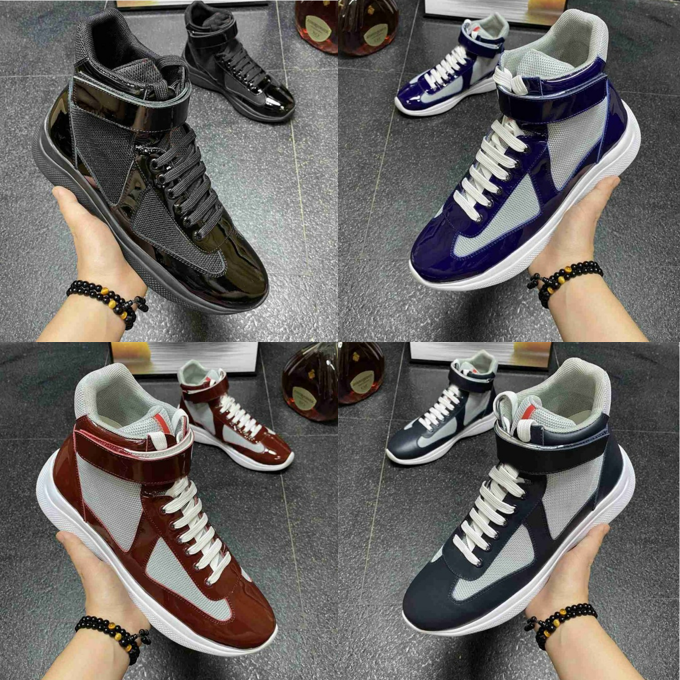 Designer High-Top Men Casual Shoes Soft Cowhide Sneakers Loafers Rubber Black Shiny Leather Sneaker size 38-44, Red
Designer High-Top Men Casual Shoes Soft Cowhide Sneakers Loafers Rubber Black Shiny Leather Sneaker size 38-44, Red