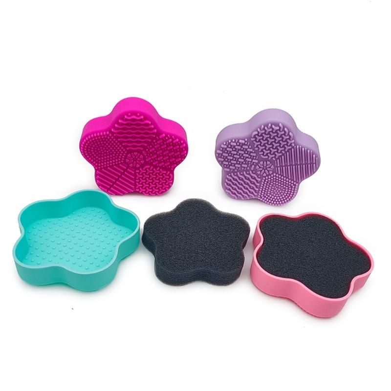 Makeup Brushes Cleaning Pad Washing Brush Scrubber Board Mat Cleaner Cosmetic Tool
