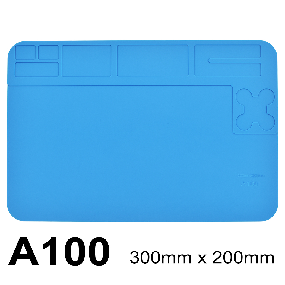 A100 / A200 Blue Repair Pad Insulation Heat-Resistant Silicon Soldering Mat Work Desk Platform for BGA Station
A100 / A200 Blue Repair Pad Insulation Heat-Resistant Silicon Soldering Mat Work Desk Platform for BGA Station