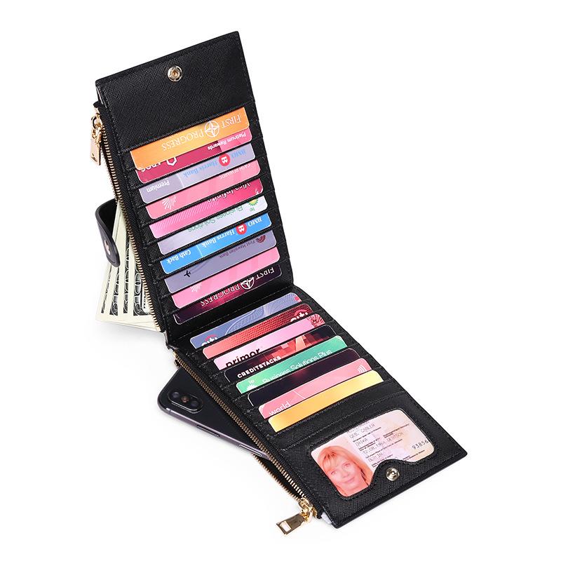 Card Holders 18 Slots Wallet Holder Men's Leather Multi-function Women's ID Coin Purse Double Zipper, Grey
Card Holders 18 Slots Wallet Holder Men's Leather Multi-function Women's ID Coin Purse Double Zipper, Grey