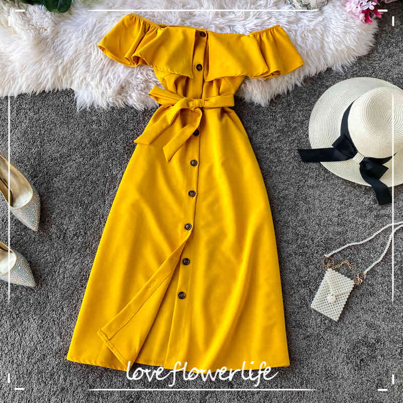 Women Beach A-line Elegant Dress Vintage Slim Button Ruffles Bandage Midi Summer Party Vestido De Festa Sexy Off Shoulder 210521, Burgundy
Women Beach A-line Elegant Dress Vintage Slim Button Ruffles Bandage Midi Summer Party Vestido De Festa Sexy Off Shoulder 210521, Burgundy