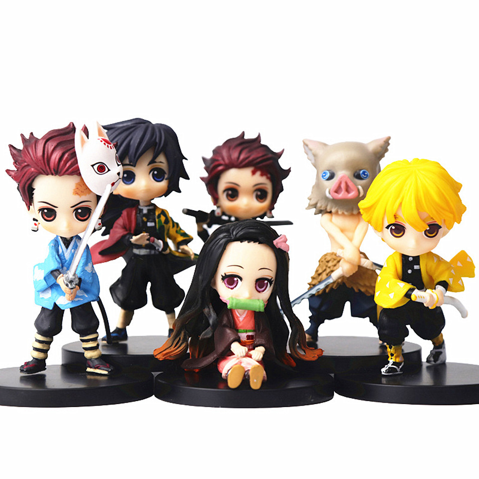 6pcs/set Demon Slayer Kimetsu no Yaiba Figure Q ver. Giyuu Inosuke Tanjirou Nezuko Zenitsu Figurine anime Action figure 5-7cm
6pcs/set Demon Slayer Kimetsu no Yaiba Figure Q ver. Giyuu Inosuke Tanjirou Nezuko Zenitsu Figurine anime Action figure 5-7cm