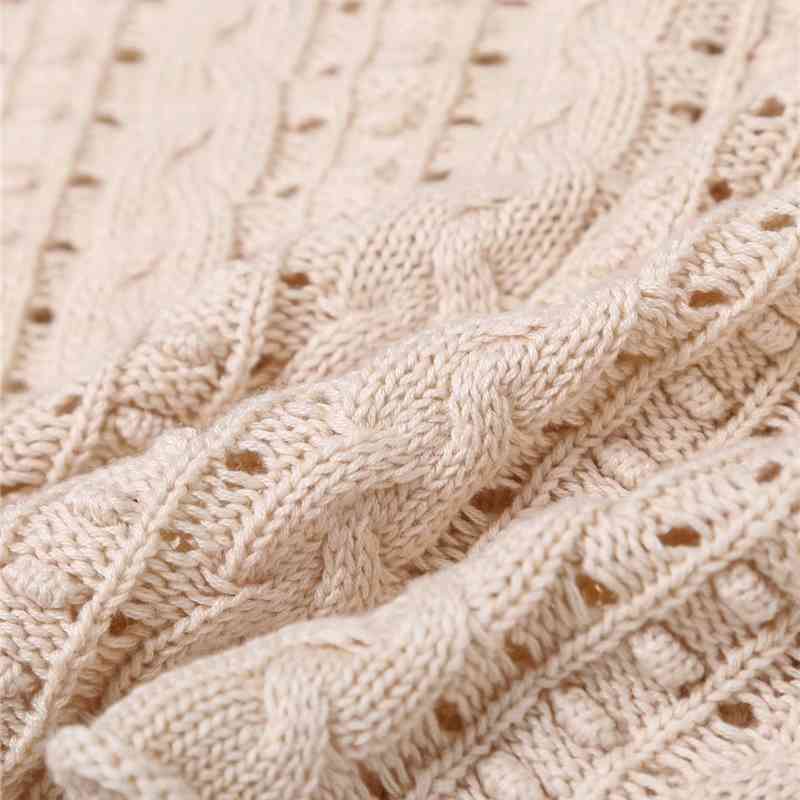Streetwear Women Hollow Out Sweaters Fashion Ladies O-Neck Knitted Coats Elegant Female Chic Button Beige Cardigan 210430