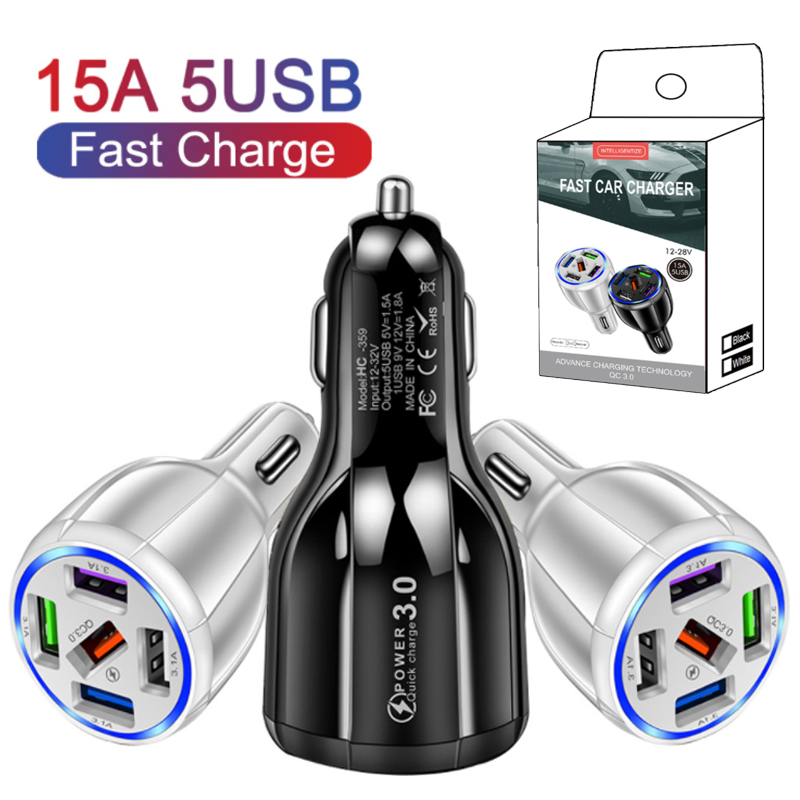 Car USB Charger Quick Charge 3.0 Universal 15A Fast Charging in 5 Port mobile phone for iphone samsung
Car USB Charger Quick Charge 3.0 Universal 15A Fast Charging in 5 Port mobile phone for iphone samsung