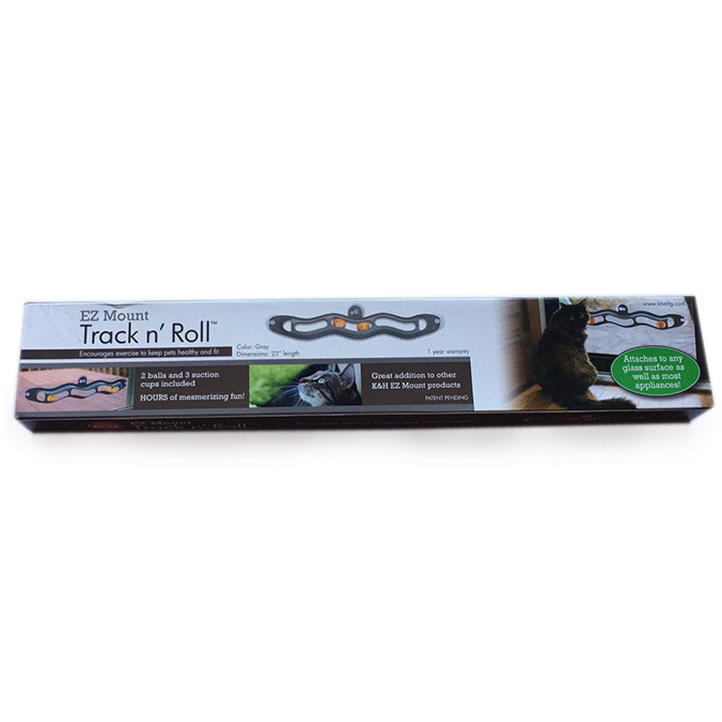 Cat Window Sucker Track With Tennis Ball Toy Cats Kitten Playing Tunnel Intelligence Toy Pet Interactive Track Ball Three Layer