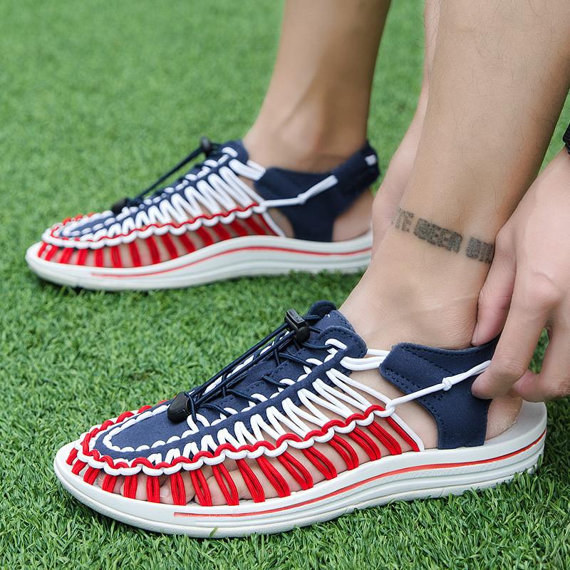 Sandals Summer 2021 Mens Sneakers Flat Beach Sandles Women Man Outdoor Fashion Rome Hand-knitted Elastic Band Casual Mesh Shoes, Black
Sandals Summer 2021 Mens Sneakers Flat Beach Sandles Women Man Outdoor Fashion Rome Hand-knitted Elastic Band Casual Mesh Shoes, Black