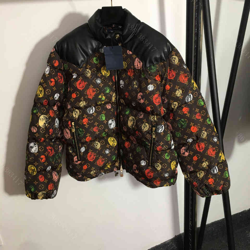 fashion winter women down jacket coat leather stitching high-end cotton jackets louisclothes logo brand short slim lapel long sleeve zipper, Black
fashion winter women down jacket coat leather stitching high-end cotton jackets louisclothes logo brand short slim lapel long sleeve zipper, Black