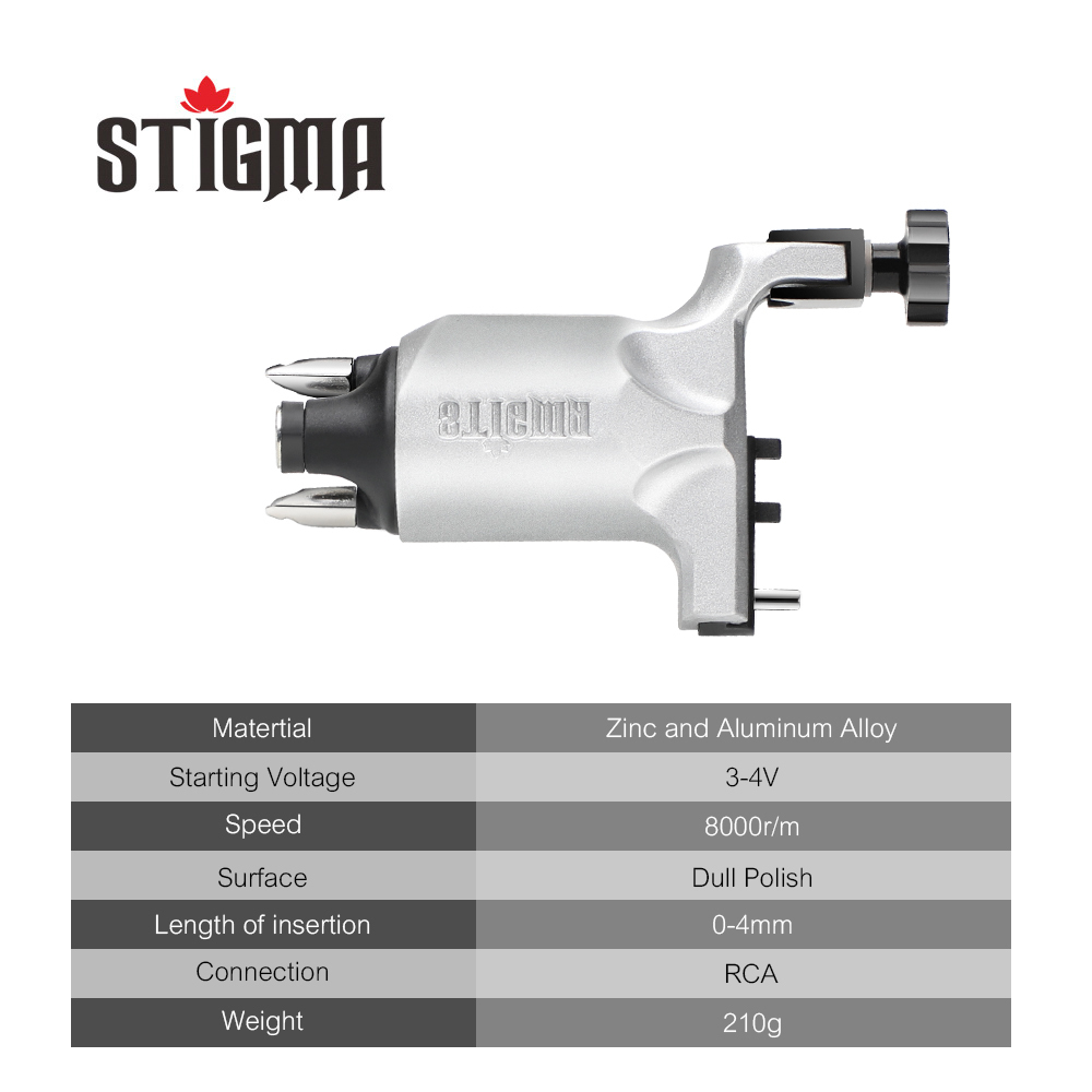 Stigma Rotary Tattoo Machine Gun with Motor DC Kabel and Clip-cord for Tattoo Supply Liner and Shader Maschine M648 210324