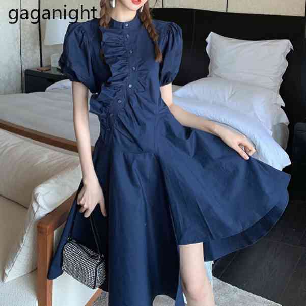 Gaganight Summer Irregular Ruffles Shirt Dress Women Puff Short Sleeve Half high Collar Midi Dresses Casual White Dress Female 210519
Gaganight Summer Irregular Ruffles Shirt Dress Women Puff Short Sleeve Half high Collar Midi Dresses Casual White Dress Female 210519