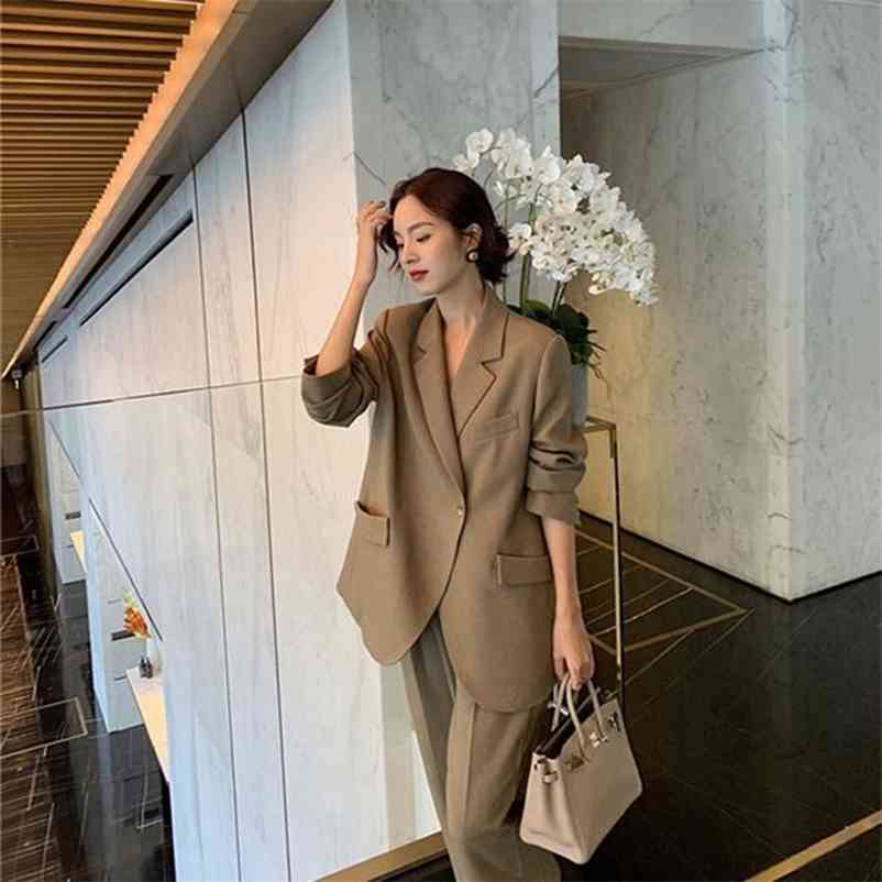 Autumn 2 Piece Set Double Breasted Notched Collar Female Blazer+Solid High Waist Wide Leg Pants Office Lady Fashion Suits 210519, Pink
Autumn 2 Piece Set Double Breasted Notched Collar Female Blazer+Solid High Waist Wide Leg Pants Office Lady Fashion Suits 210519, Pink