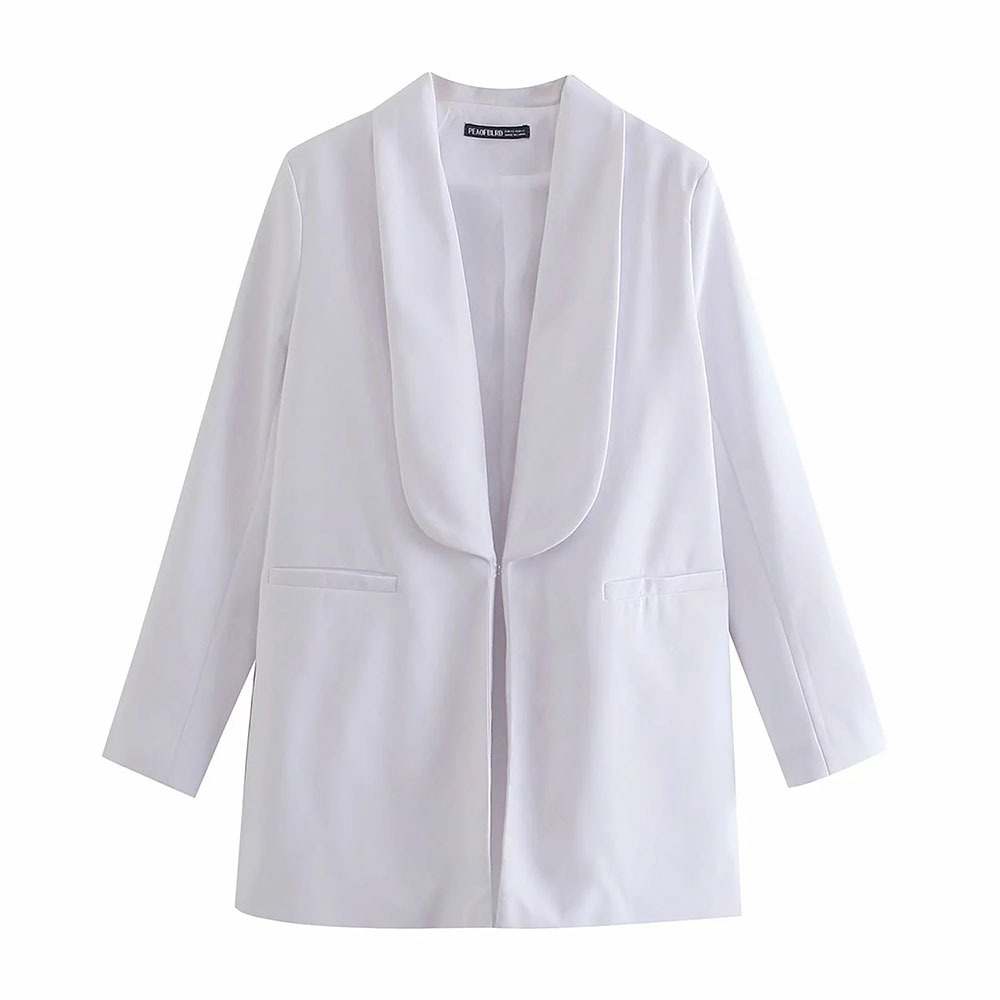 BBWM Quality Assurance High-End White Office Women's Jacket Buckle-Free Long Sleeve Female Suit Coat 210520
BBWM Quality Assurance High-End White Office Women's Jacket Buckle-Free Long Sleeve Female Suit Coat 210520