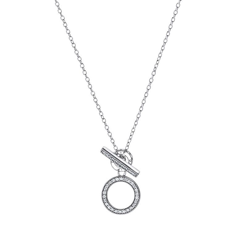 925 sterling silver zircon pav t buckle pendant necklace original box pandora disc chain necklace womens multifunctional jewelry
925 sterling silver zircon pav t buckle pendant necklace original box pandora disc chain necklace womens multifunctional jewelry