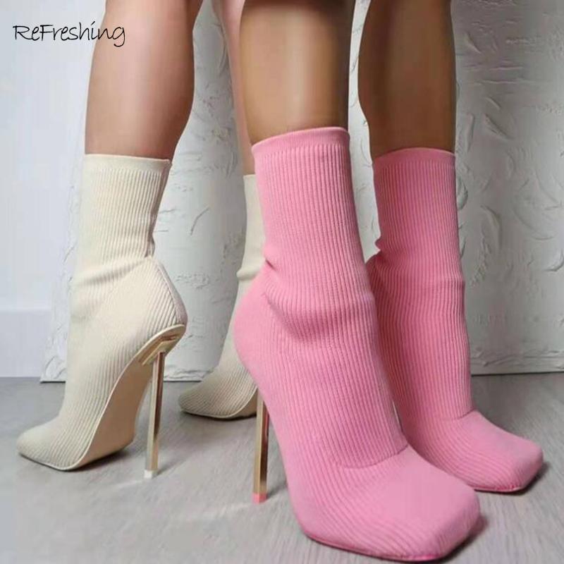 Boots Knit Women Sexy Stiletto Square Toe Thin Heel Solid Green Female Socks Est Stretch Mid Tube All-match Ladies Ankle Boot, Black
Boots Knit Women Sexy Stiletto Square Toe Thin Heel Solid Green Female Socks Est Stretch Mid Tube All-match Ladies Ankle Boot, Black