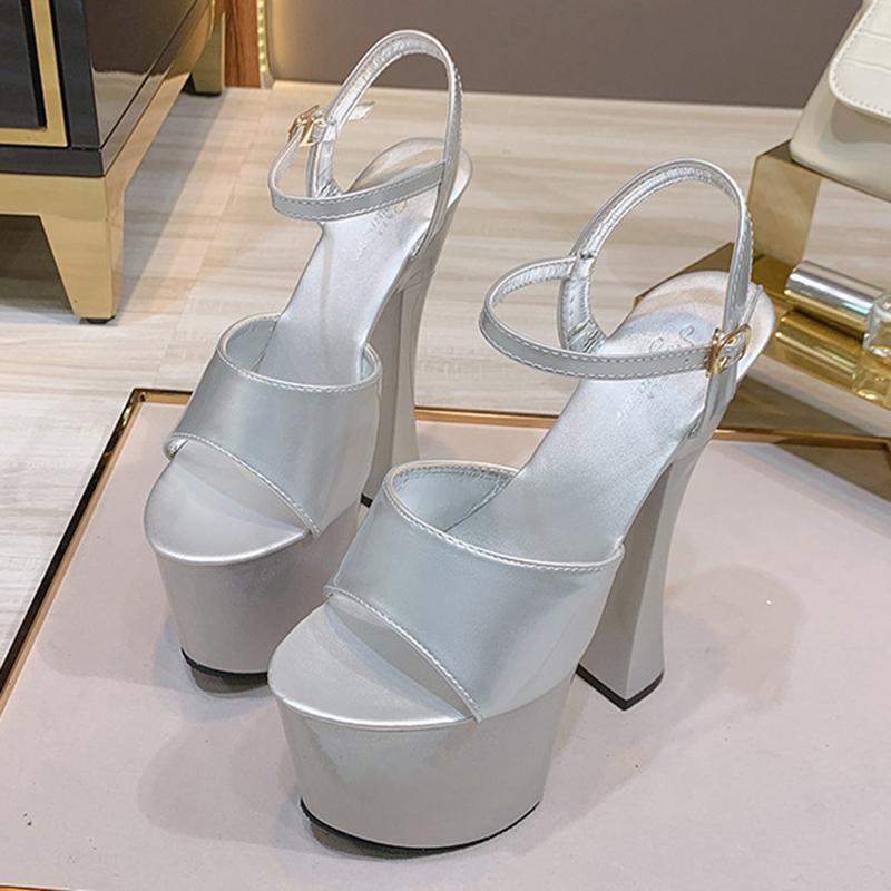Sandals Women Work Shoes Catwalk Pole Dance Waterproof Platform Large Size Women's Super High Nightclub Heel