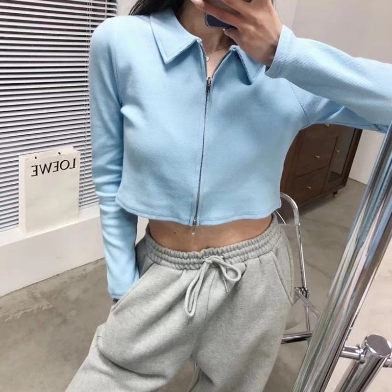 Women's Sweaters Spring New Double Zipper Women Short Knitted Cardigans Turn Down Collar Long Sleeve Solid Color Cropped Tops Slim, White
Women's Sweaters Spring New Double Zipper Women Short Knitted Cardigans Turn Down Collar Long Sleeve Solid Color Cropped Tops Slim, White