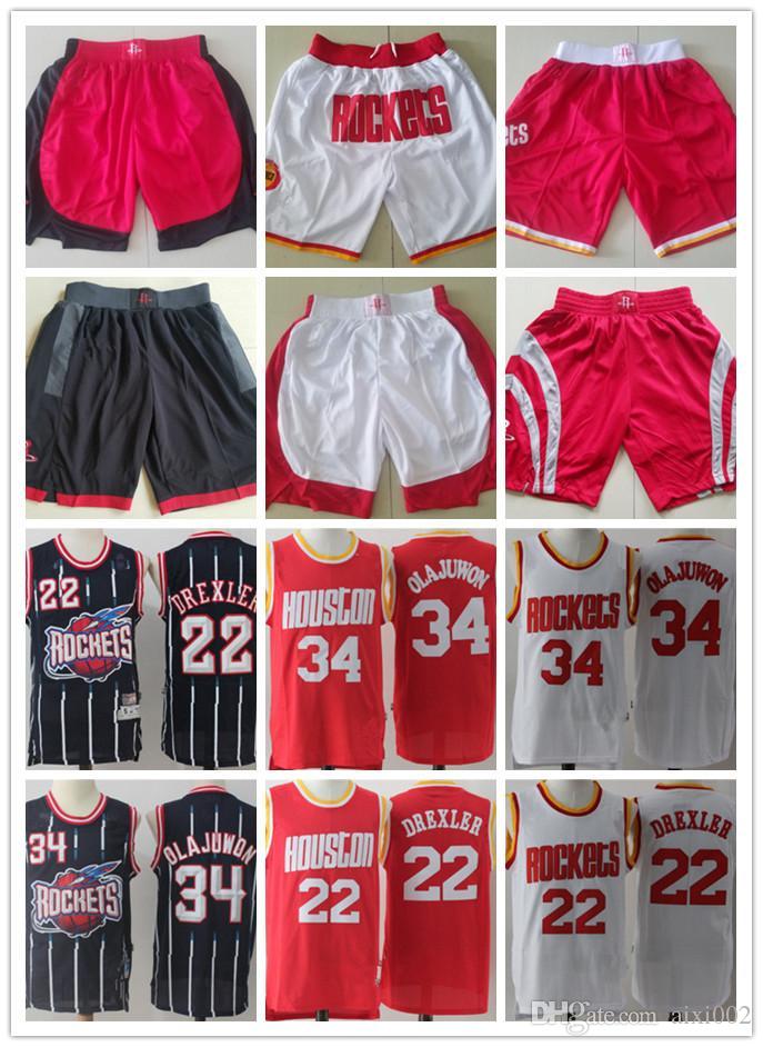 Mens Houston Throwback Rockets jersey Hakeem 34 Olajuwon Clyde 22 Drexler Basketball Shorts Bask, Black;red
Mens Houston Throwback Rockets jersey Hakeem 34 Olajuwon Clyde 22 Drexler Basketball Shorts Bask, Black;red