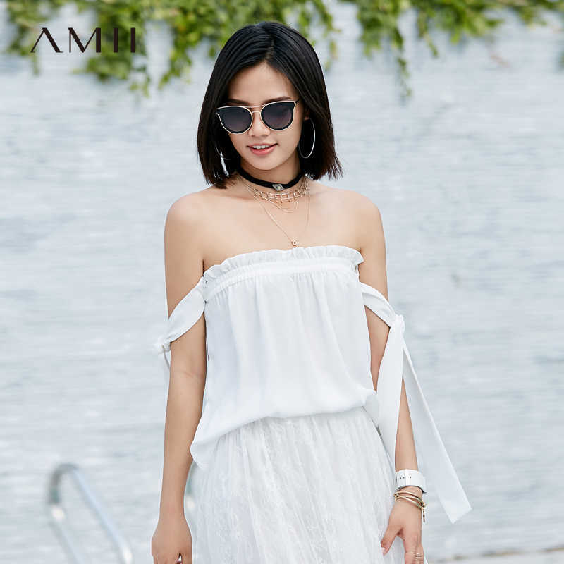 Spring Summer Tube Top Chiffon Shirt Women Elastic Band Solid Loose Blouse Tops 11830062 210527