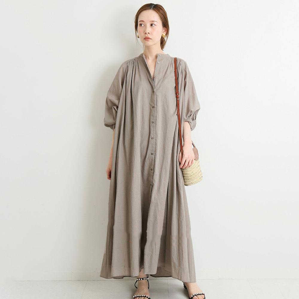 Spring Lantern Sleeve Button Loose Solid O Neck A-Line Dresses for Women 210615, Gray
Spring Lantern Sleeve Button Loose Solid O Neck A-Line Dresses for Women 210615, Gray