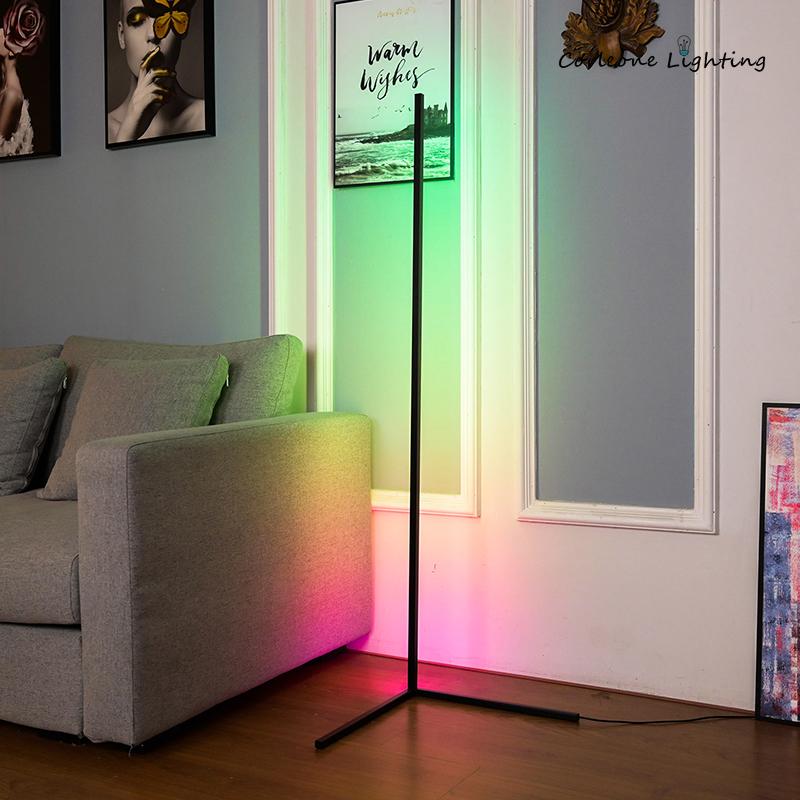 Nordic RGB Corner Floor Lamp Modern Simple LED Rod Lamps For Living Room Bedroom Atmosphere Standing Indoor Light Fixtures Cell Phone Mounts, Black warm light dim
Nordic RGB Corner Floor Lamp Modern Simple LED Rod Lamps For Living Room Bedroom Atmosphere Standing Indoor Light Fixtures Cell Phone Mounts, Black warm light dim