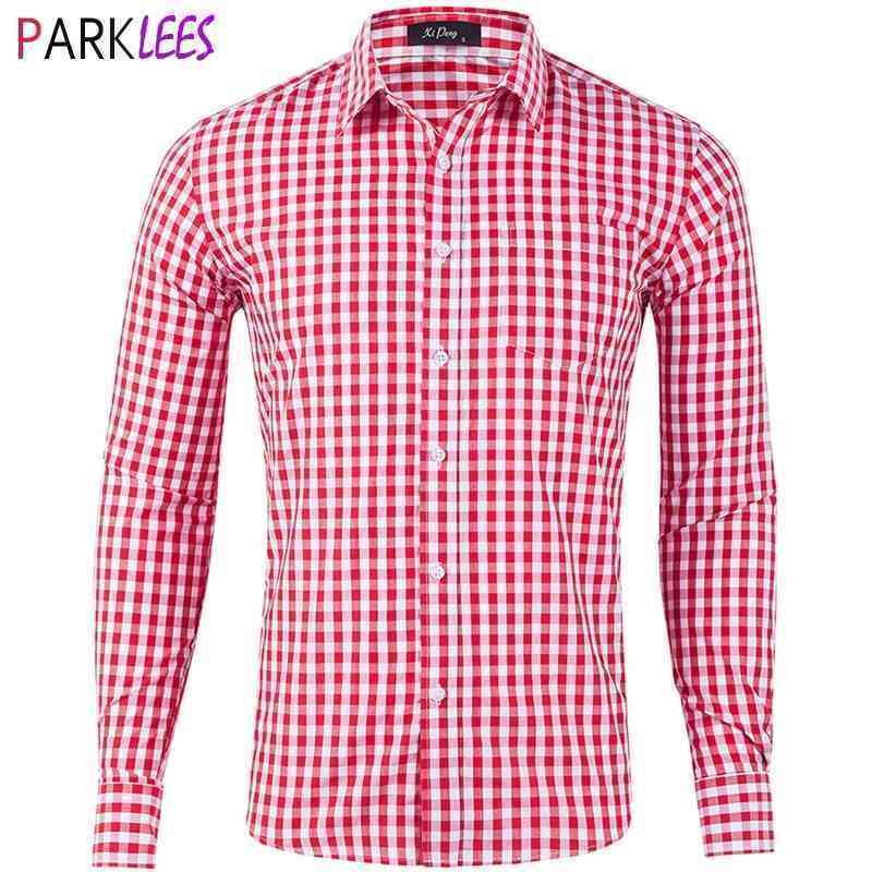 Mens Classic Gingham Plaid Cotton Casual Shirt Slim Fit Long Sleeve Button Down Dress Shirts Business Office Work Brand Shirt 210522, Purple
Mens Classic Gingham Plaid Cotton Casual Shirt Slim Fit Long Sleeve Button Down Dress Shirts Business Office Work Brand Shirt 210522, Purple