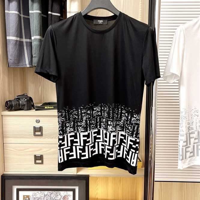 Spring / Summer New Ff Letter Print Gradient Round Neck Short Sleeve Men' Casual T-shirt Women' Top, Black
Spring / Summer New Ff Letter Print Gradient Round Neck Short Sleeve Men' Casual T-shirt Women' Top, Black