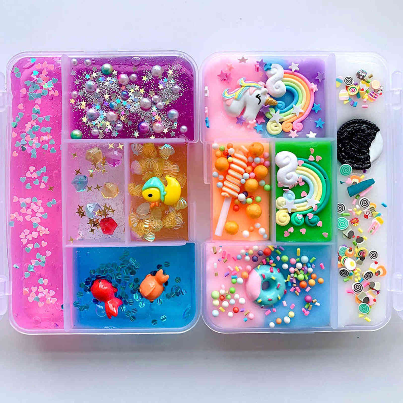 Colorful Mixing unicorn slime DIY Rainbow Slime Squishy Antistress Kids Foam Ball Cotton Slime Toy For Candy Plasticine Toy Gift H1122
Colorful Mixing unicorn slime DIY Rainbow Slime Squishy Antistress Kids Foam Ball Cotton Slime Toy For Candy Plasticine Toy Gift H1122
