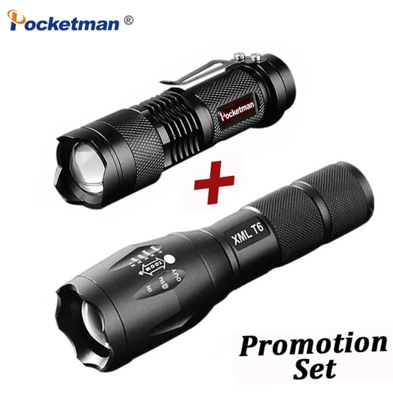 Promotion Set! LED T6 Tactical + Q5 Mini Torch Lanterna Zoomable Waterproof Bike Flashlights Torches
Promotion Set! LED T6 Tactical + Q5 Mini Torch Lanterna Zoomable Waterproof Bike Flashlights Torches