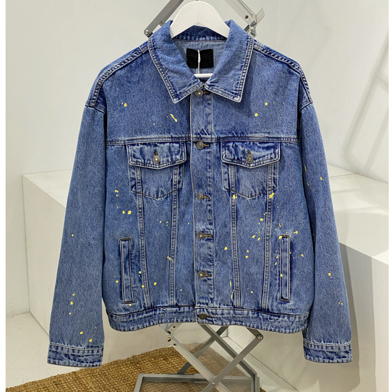 IEFB Men's Denim Jacket Korean Wash Jeans Short Coat Single Breasted Long Sleeve Streetwear Fashion Clothes 9Y6197 210524